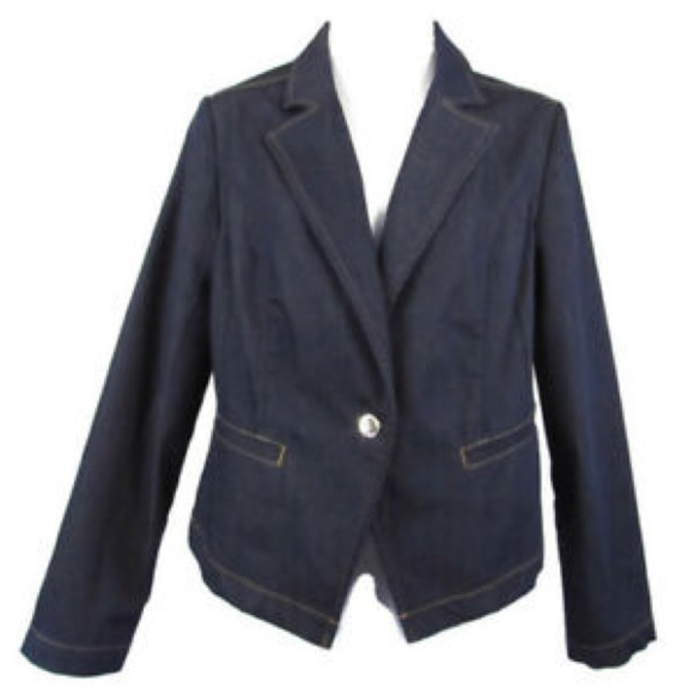Chico’s Denim Dream Wash Refined Denim Jacket sz1
